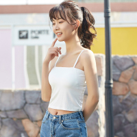 夏季bra打底内穿带胸垫聚拢运动上衣莫代尔美背吊带一体背心外穿