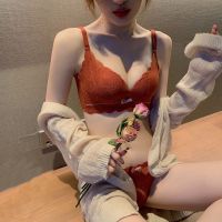 维多利亚内衣调整型性感蕾丝舒适小胸罩聚拢无钢圈收副乳文胸套装