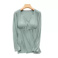 产后哺乳上衣外出月子服睡衣喂奶孕妇秋衣打底衫春秋冬季薄款夏季