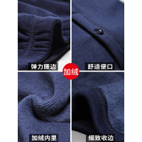 纯棉裤秋裤男加绒裤加厚保暖打底春秋冬薄款内裤中老年人土