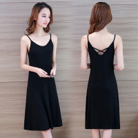 美背中长款吊带连衣裙2020年新款裙子百搭显瘦打底裙女内搭衬裙