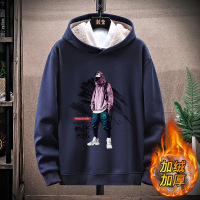 2021冬季新款男士卫衣潮秋冬款连帽加绒加厚上衣服外套保暖男装