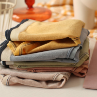 件 简约 高弹力 纯色 莫代尔内裤女士中腰无缝三角裤包臀