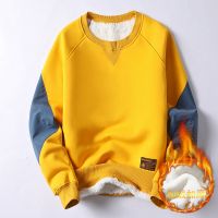 保暖内衣男上衣加绒加厚单件可外穿棉质秋衣服圆领青年冬季打底衣