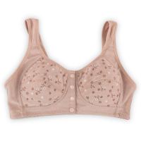 文胸无钢圈纯全棉前开扣背心式大码裹胸聚拢内衣女中老年妈妈胸罩