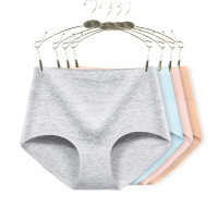 女士内裤纯棉大码胖mm200斤中腰收腹全棉妈妈老年女三角裤