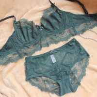 小芬超薄文胸大胸显小性感透明套装有钢圈蕾丝内衣女薄款夏季