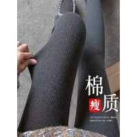 2021春秋新款螺纹竖条打底裤女外穿薄款秋裤女冬季加绒加厚连裤袜