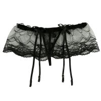 橘味喵性感黑丝透明蕾丝吊袜带丝袜丁字裤一体套装情趣火辣诱惑女