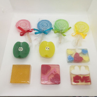 爱心红白相间款 多款式组合链接洁面香皂可