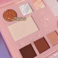 乖乖熊蕾丝眼影盘 推荐浮 眼影防水防汗大地色