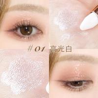 双头高光眼影笔珠光细闪修容提亮卧蚕奶茶影棒