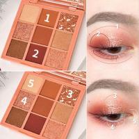 热卖经典九色大地哑光珠光眼影盘超火平价女学生款