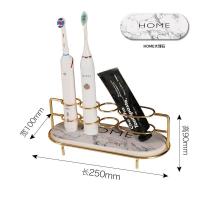 硅藻泥卫生间浴室台面化妆品收纳洗手洗漱台置物架转角电动牙刷架