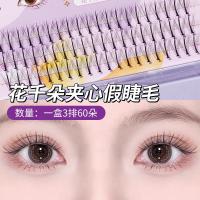 假睫毛系列 单簇仿真自然鱼尾空气假睫毛型下睫毛仙子毛新手