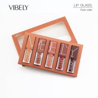 5色套盒 5.5g*5 外贸唇釉五色套盒哑光防水不沾杯裸色液体唇釉唇彩