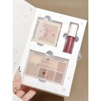 -500彩妆礼盒 栗乐奶哈彩妆礼盒日常显白唇釉滋润腮红灰棕影套装-500