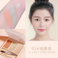 8107多效亮妍三色遮瑕膏防水防汗轻薄服帖遮盖脸部黑眼圈斑点