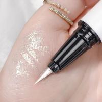 浅粉玫瑰高光卧蚕笔碎钻粉提亮持久不晕染防水纤细高光眼线液笔