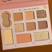 刮壳鼠眼影盘 少女可爱花生一盘多用不易飞粉平价闪光眼影