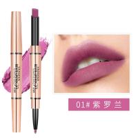 妍琦娜双头口红笔唇线笔两用不易脱色彩妆旋转自动唇笔哑光画口红