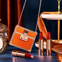 橙皮包包口红三支装 []链条皮包口红套盒三支装防水不色滋润唇膏花口红套装女