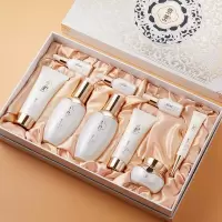 灵芝雪莲九件套 []灵芝雪莲润泽九件套水乳精华霜护肤品套装院女士全套