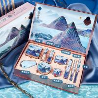 云山神秀奢养十件套盒 [新品]彩妆套装遮瑕气垫高光睫毛膏眼线笔眉笔口红套装彩妆套盒