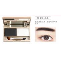 [新品]彩妆聪明一猫8802豹纹闪耀立体双色眉粉 防水易上色不脱妆