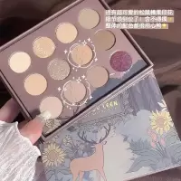森林小镇眼影盘 [新品]彩妆G 森林小镇12影盘珠光哑光细闪低饱和大地影