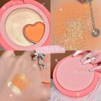 [新品]玛菲可清甜奶桃双色腮红自然裸妆好气影高光一体盘女