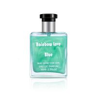 蓝色50 [新品]新款淡香水小众鎏金香水圣诞节花果流沙香水女士清新淡香香水50