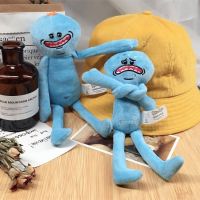 rick morty瑞克和莫蒂使命必达蓝色卡通沮丧小人公仔娃娃毛具