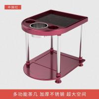 带轮子加大茶几麻将馆网咖茶水架棋室麻将桌边麻将机茶几架|A6紫红色2个(送果盘2个)