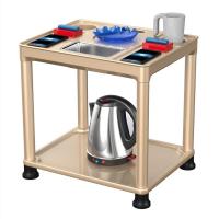 带轮子加大茶几麻将馆网咖茶水架棋室麻将桌边麻将机茶几架|俊华香槟金1个(2个送果盘)