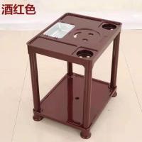 带轮子加大茶几麻将馆网咖茶水架棋室麻将桌边麻将机茶几架|俊华酒红色1个(2个送果盘)