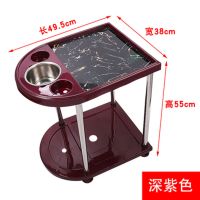 麻将机茶几烟灰缸茶水架麻将桌麻将馆茶几棋室塑料茶几放杯托架|款-A6深紫色1个