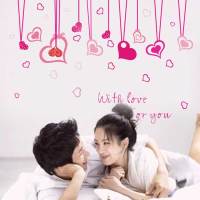 kitty墙贴温馨卧室可爱卡通儿童房自粘贴画装饰品墙上贴纸|爱心吊帘AY7202