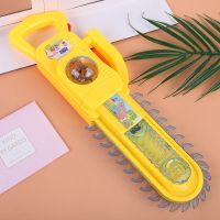 新款儿童玩具电动发光音乐震动锯子光头强卡通电锯仿真带震动电锯|黄色1个