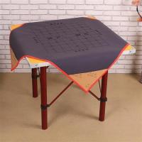 大号麻将桌布垫正方形家用麻将毯麻将垫带兜一米消音麻将布|皮革布带棋盘97厘米带兜黑色