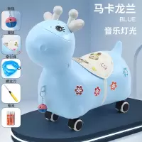 儿童扭扭车1-3岁宝宝滑行助步车四轮玩具车可坐音乐摇摆车溜溜车|蓝色+音乐灯光款
