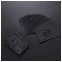 银色金箔塑料扑克实用防水可水洗澳门风云土豪金创意磨砂petpvc|黑色美金款