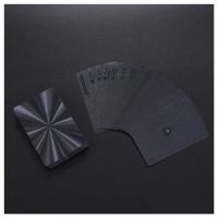 银色金箔塑料扑克实用防水可水洗澳门风云土豪金创意磨砂petpvc|黑色镭射款