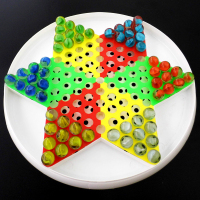 大号玻璃珠跳棋 成人儿童通用 弹珠跳跳棋