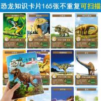 恐龙卡片165张全套认知卡霸王龙卡册书收藏收集册儿童玩具战斗