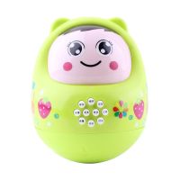 可充电智能儿童早教故事机不倒翁音乐多功能学习机婴幼儿宝宝玩具|不倒翁音乐故事机硬耳【绿色】 送3节普通电池