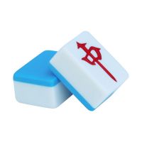 精装家用麻将一级品 大号中号手搓麻将大码42 44送礼品|特一级44蓝色144张(手提包)