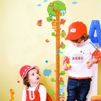 儿童房卡通墙贴纸动物长劲鹿身高贴幼儿园装饰贴画墙纸早教墙贴画|树屋身高贴B9-2-762