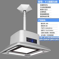棋室馆空气净化器麻将馆房机桌吸顶吸烟灯家用吊灯排抽烟机升降|T-X12高配白色-