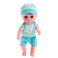 智能仿真儿童洋娃娃会说话唱歌的洗澡软胶陪睡娃娃男女孩公主玩|270蓝色休闲服(男娃) 35厘米+55声版+赠7配件